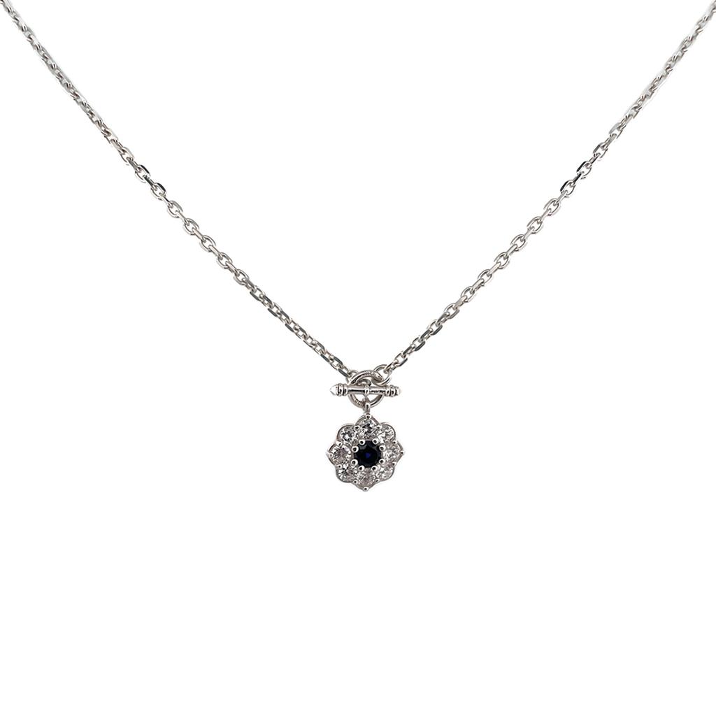 Scudo Blossom Of Snow Flake Stone Necklace