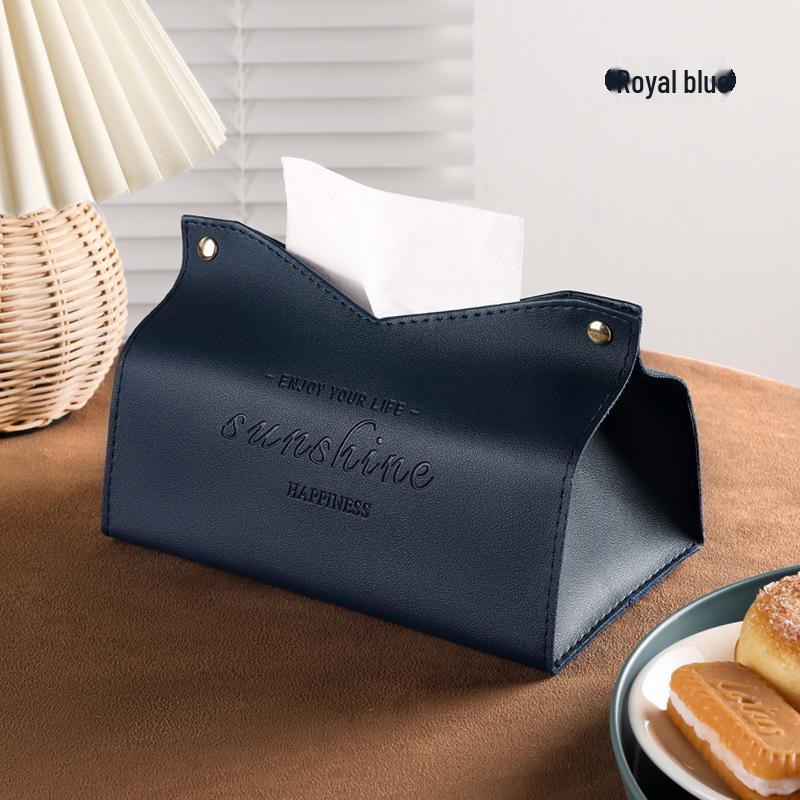Nordic Leather Tissue Box: Creative High-End Minimalist Design for Living Room or Car Use