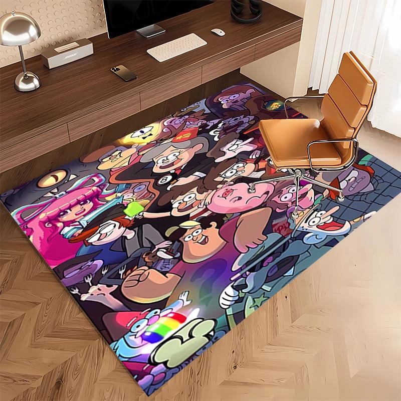 1pc Gravity Falls1 Print Area Rug - Soft, Washable Non-Slip Indoor Mat, Living Room, Home Office Decorative Rug,Office Decorative
