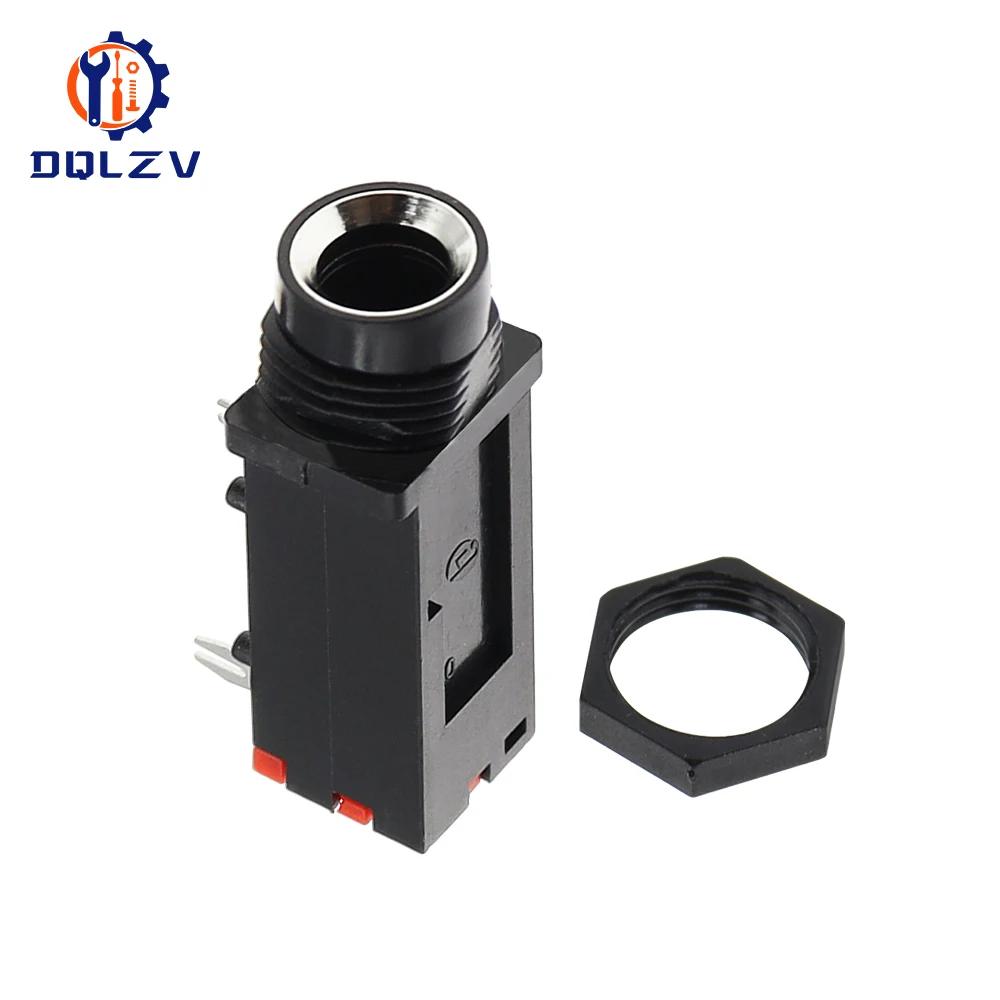 Audio Jack 6.35mm 3Pin Mono Audio Stereo Audio Socket Microphone Welding Line For Microphone Socket