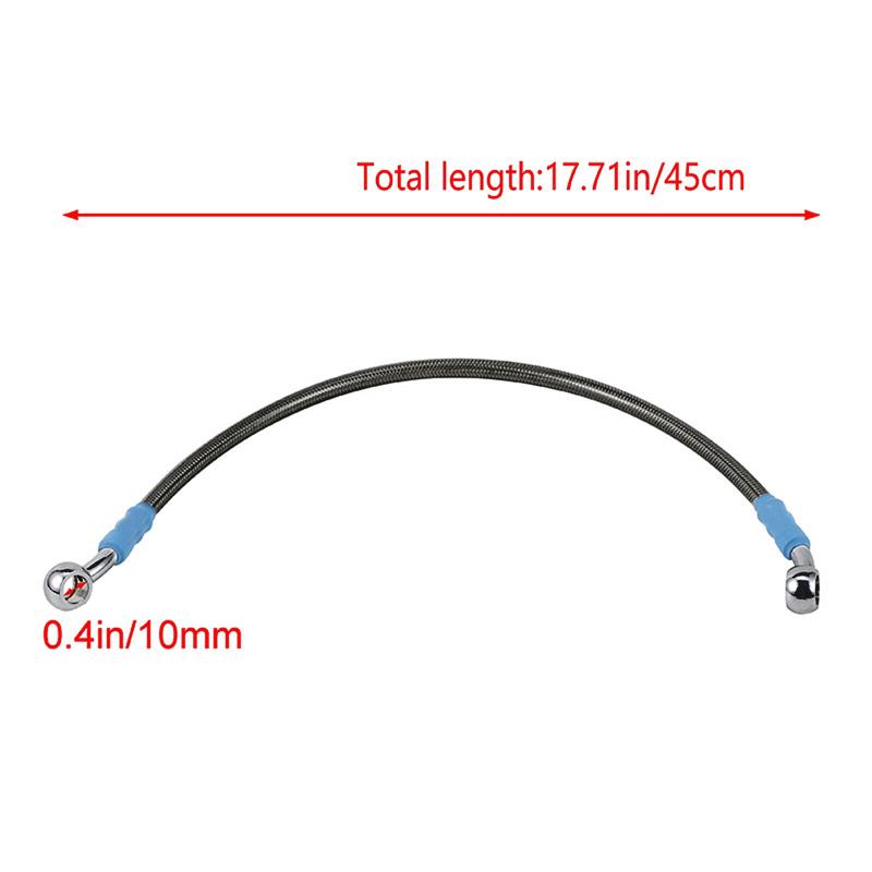 39-200cm Universal Braided Stainless Steel Motorcycle Brake Hose Line, AN3 Hydraulic Clutch Oil Pipe for ATV Dirt Pit Bike Street Racing