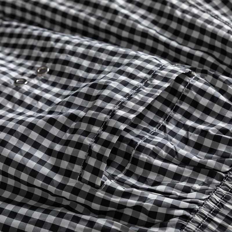Men's Gingham Casual Shorts – Elastic Drawstring Waist Pocket Shorts for Summer Daily & Streetwear