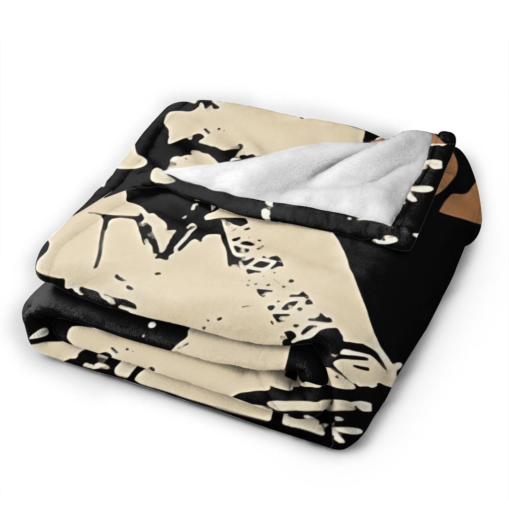 Action The Cash Face Johnny Cash Blanket Winter  Super Warm Bedding Throws for Child Bedroom Novelty Bedspread Sofa Bed Cover