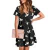 Summer Dresses For Women Loose V Neck Short Sleeve Casual T Shirt Dress Sundresses Swimsuit Coverup With Pockets