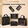 Travel Makeup Bag With Mesh Organizer For Cosmetics And Toiletries In Polyester Fabric