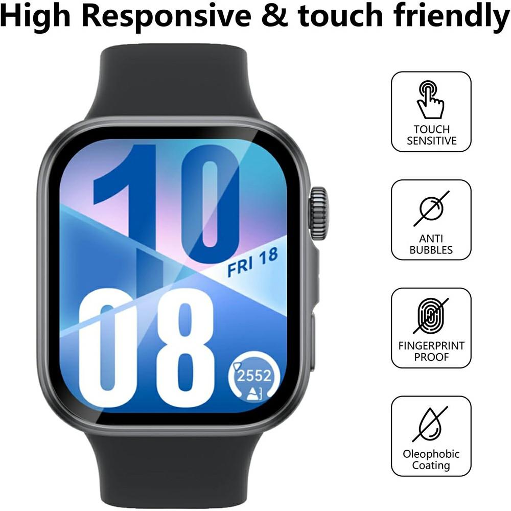 2Pcs For Huawei Watch Fit 4 Watch Film Anti-Scratch PET 3D Smartwatch Screen Protector