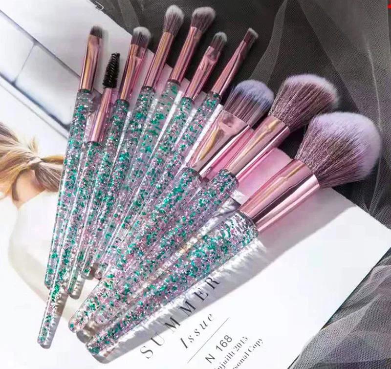 10-teiliges Make-up-Pinsel-Werkzeugset, Kosmetikpuder, Lidschatten, Foundation, Rouge, Blending, Beauty Maquiagem, Beauty Kit für Partys
