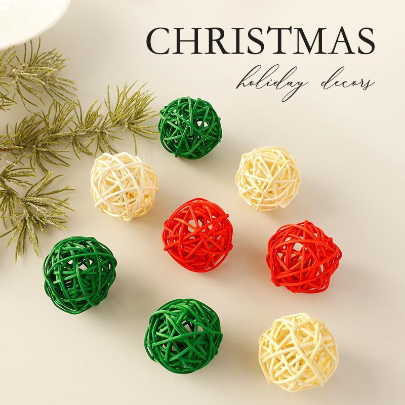 Christmas Wicker Decorations Star Heart Hanging Set For Festival Celebration