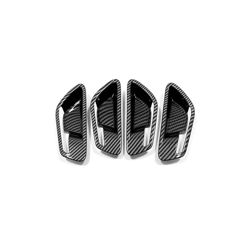 For Hyundai Tucson NX4 2021 2022 2023 Hybrid N Line Car Inner Door Handle Bowl Cover Trim ABS Carbon fiber Stickers Accessories