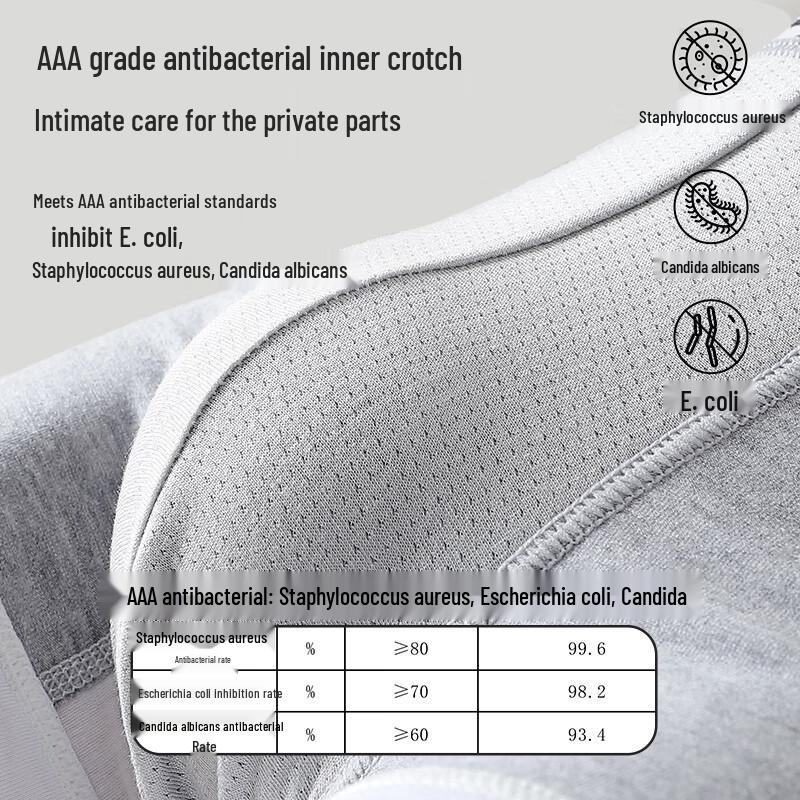 LANGSHA Men's Antibacterial Cotton Boxer Briefs