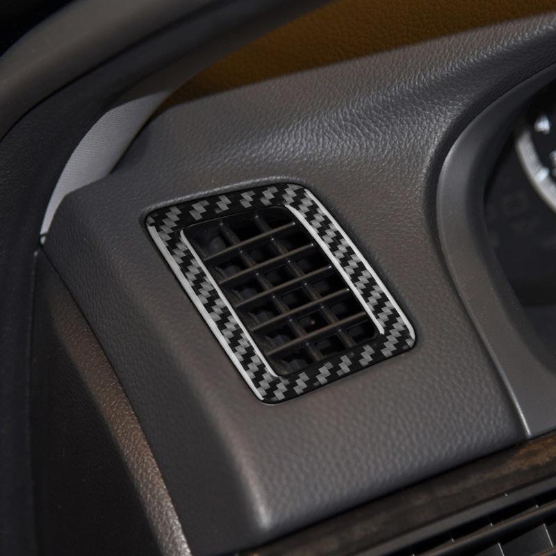 Real Carbon Fiber Car Accessories Dashboard Air Vent Modified Cover Soft Sticker For Honda Accord 9th Gen 2014 2015 2016 2017