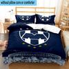 3pcs Monter-rey Football Crest Art Printed Bedding Set Duvet Cover Closure Includes 1 Duvet Cover & 2 Pillowcases Bedding Sets Home Decor Gifts