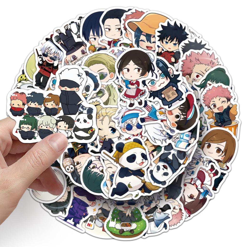 50 Cute Jujutsu Kaisen Stickers: Megumi Fushiguro for Notebooks, Earphones, Journals, and Phone Cases.