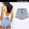 FGHJ Big-name Cross-layered Irregular Casual Joker Denim Shorts and Skirts