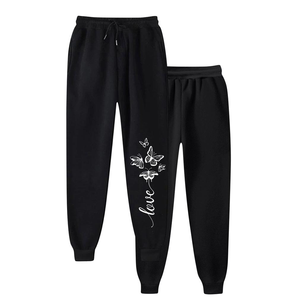 Ladies' Printed Unisex Casual Pocket Drawstring  Pants
