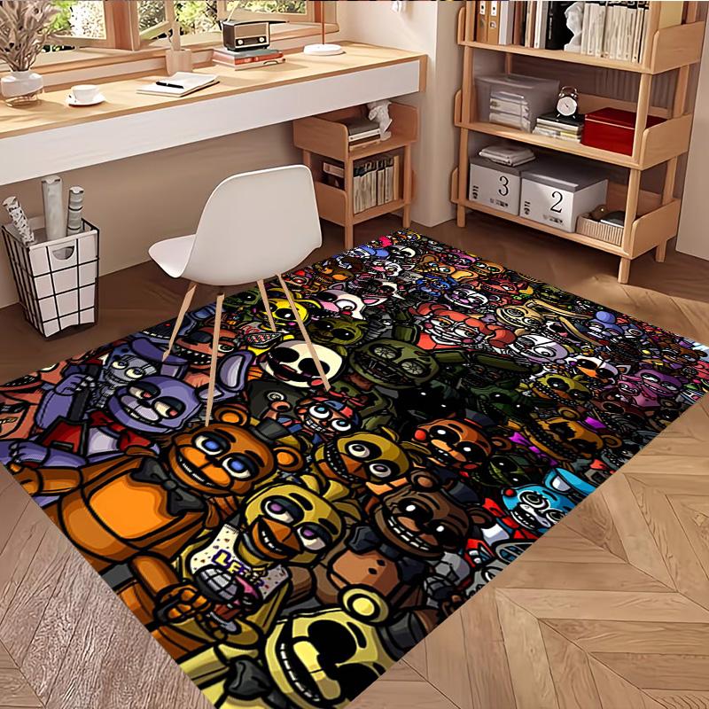 Five Nights at Freddy's Druckteppich, Waschbarer Bodenteppich, Für Eingangsbereich Schlafsaal Waschküche Büro Arbeitszimmer, Heimdekoration Geburtstag Weihnachtsgeschenk