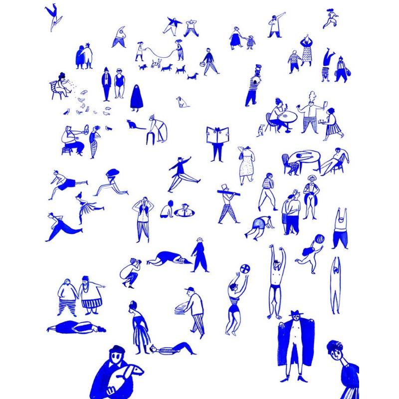 

Gosia Herba Modern Llustration Poster Abstract Girl Drawing Canvas Painting Wall Art for Living Room Home Decor Mural 21cm×30cm NoFrame