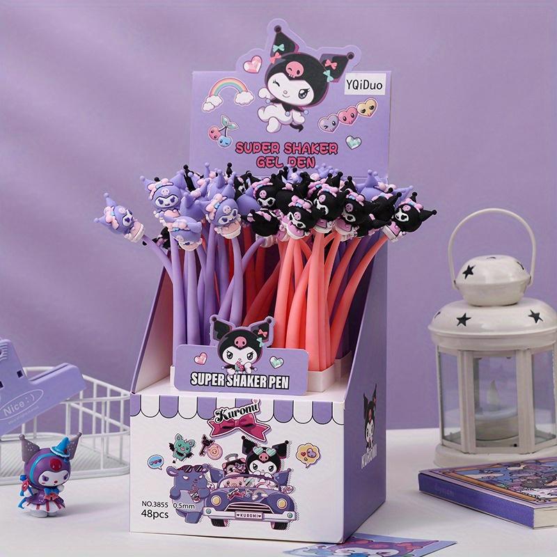 

48pcs Kuromi Sanrio cute elf shakes neutral pen girls high-value styling gift pen decompression swing pen black 0.5mm black Random style 48pcs
