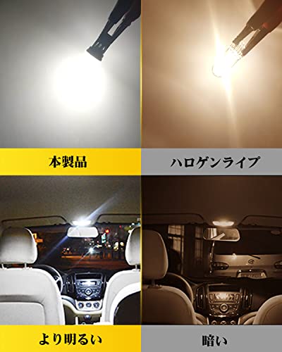 AUXITO T10 LED White 5500k Super Bright LED T10 Position Lamp/License Plate Light/Room Lamp 3pcs 3020 Chip 3x Brightness Omnidirectional Illumina