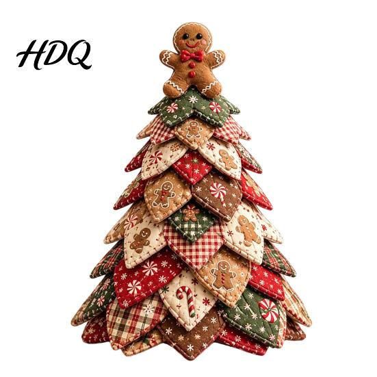 Festive DIY Projects for Holidays Quilted Fabric Christmas Tree Craft Kit Vintage Patchwork Sewing Set Unique Handmade Presents Tabletop Decor Xmas