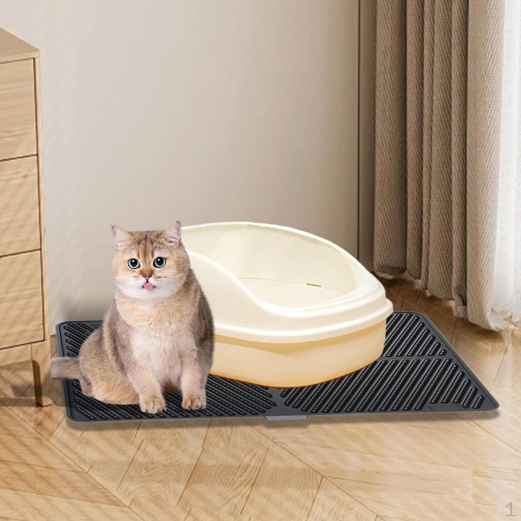 Cat Litter Mat Trapping Washable Footboard Pad for Living Room Indoor Cats