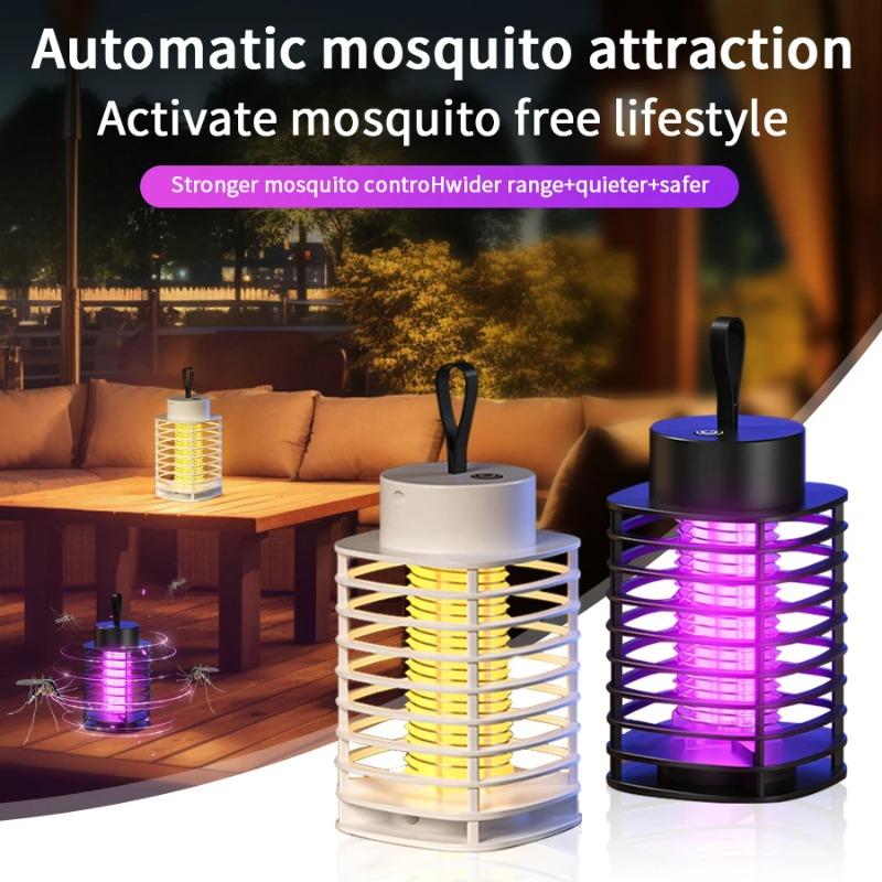 Electric Mosquito Killer Lamp Portable USB Fly Zappers Mosquito Light Household Indoor Outdoor Wall Desktop Wall Hang Dual Use