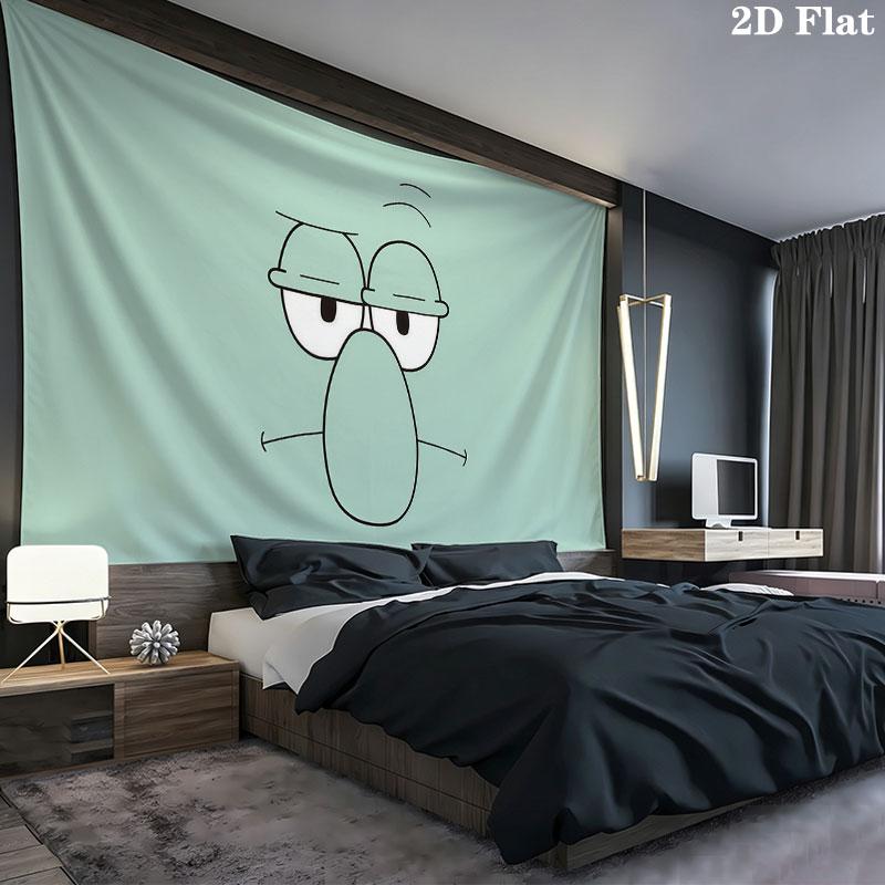 SpongeBob SquarePants Wall Tapestry, Aesthetic Printed Fabric Blanket, Suitable for Bedroom, Living Room, and Home Decor.
