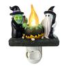 Ghost Witch Campfire Nightlight Spooky Fake Campfire Flickering Night Light Vintage Halloween Wall Light for Halloween Bedroom Home Decor