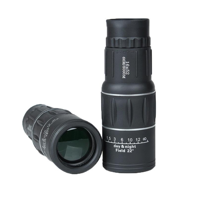 16X52 Outdoor Single High Definition Microlite Night Vision Outdoor Binoculars Mobile Phone Photo Clip Monoculars
