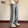 Baleno S&K Men's Textured Straight-Leg Casual Trousers