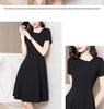 2025 Summer Women's Hepburn Style Retro Black Dress - Elegant, Slimming, High-End Design