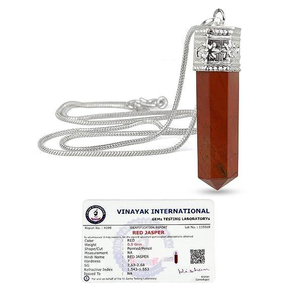 Colgante de lápiz de piedra de cristal de calidad AAA con certificado natural de cristal Reiki con certificado y cadena de metal para curación y piedras preciosas curativas de cristal