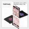 Gold Pink Rose Glitter Hearts Luxury Black Hard Case For Samsung Z Flip Z Flip3 Phone Case For Galaxy Z Flip 5G Foldable Cover