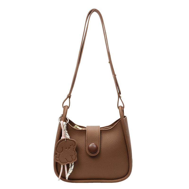 Popular Small Bag Women's New Simple and Versatile Shoulder Messenger Bag Textured Bucket Bag
