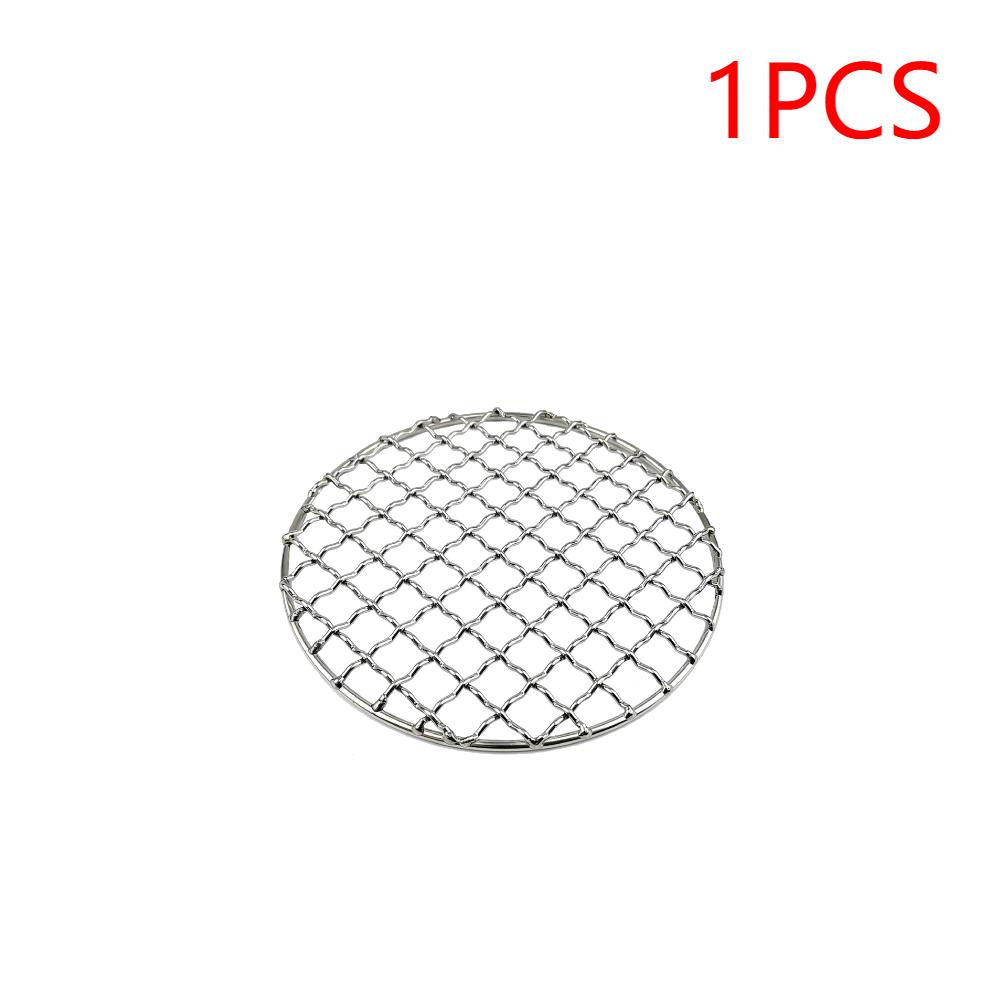 1-5PCCamping Grill Grate Stainless Steel Mesh Grill Bushcraft Grill Camping Rack for Fire Cooking BBQ Backpacking Campfire Rated