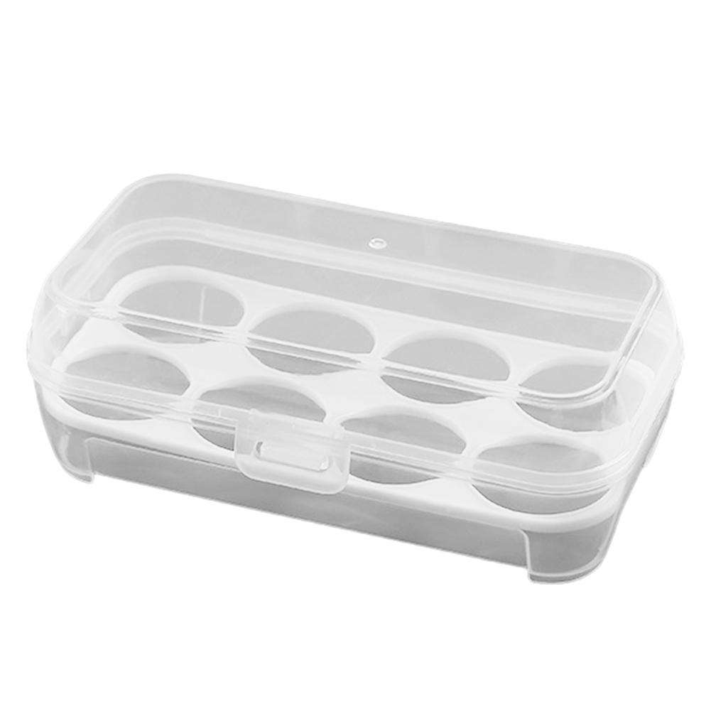 Egg Rack 4 Layers Automatic Scrolling Large Capacity Kitchen Rolling Eggs Container Rolling Eggs Dispenser for Fridge Countertop