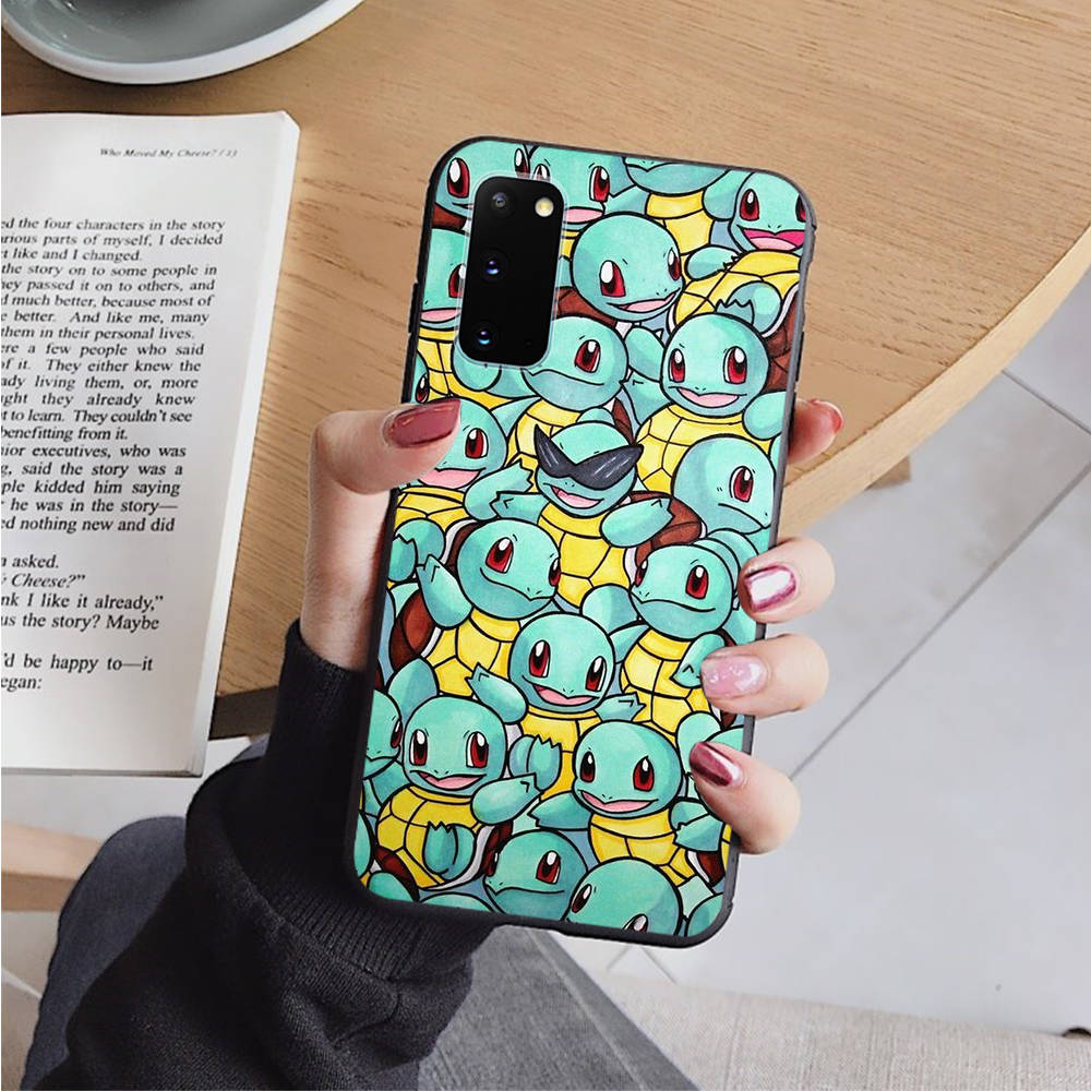 AP9 Squirtle Pokemon Black Case for Samsung Note 20 Lite S24 Ultra S23 S22 A05 A06 A11 A71 A15 A16 A13 A24 A25 A33 A52 A53 M55 M35 Sofe Cover