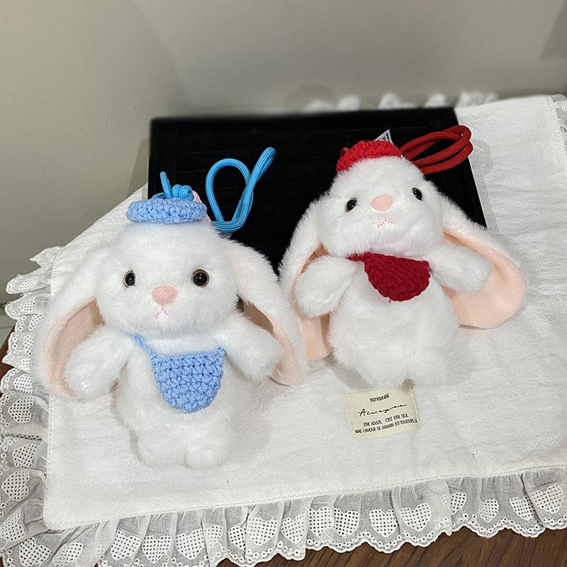 Stuffed Animals Cute Cartoon Rabbit Keychain Toy Girl Bag Car Keychain Mobile Phone Pendant Jewelry Gift