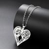 Love Heart Necklace Stainless Steel Jewelry for Men Women Head to Head Pendant Mom Choker Couple Valentine's Day Gifts 2026 New