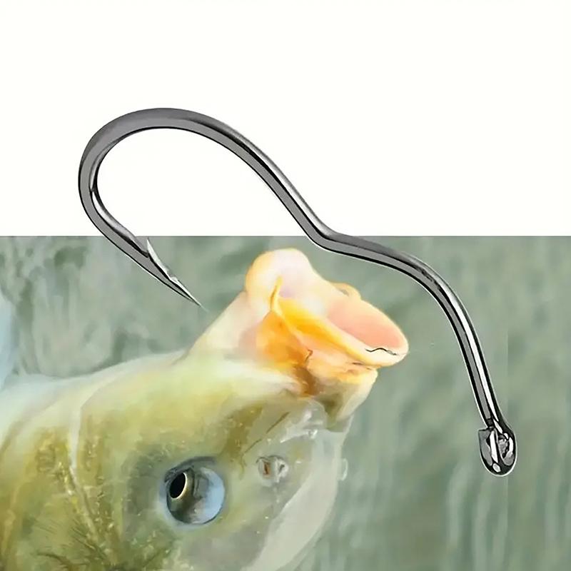 50Pcs Premium Fishing Hooks - Barbed Design For Anti-Slip & Secure Fish Grip | Reliable For Freshwater And Saltwater Hunting