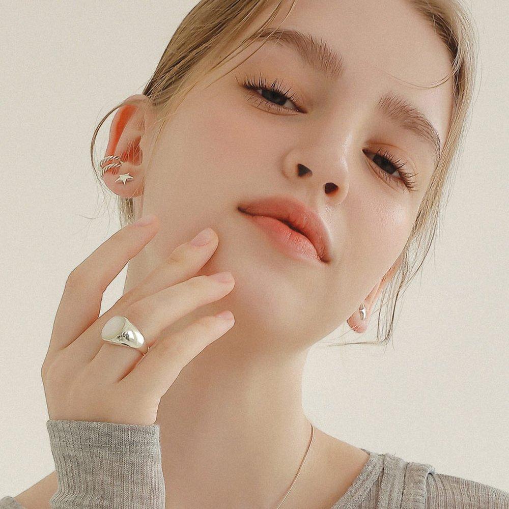 J.Lauren Loop Anchor Silver Ear Cuff M03876