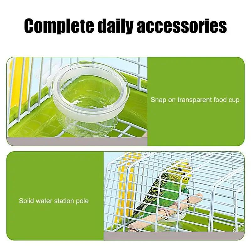 Bird Transport Cage Portable Small Bird Cage Carrier Cage Lovebirds Medium Parrots Parakeets And Cockatiels Travel Carrier