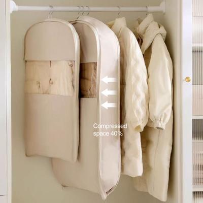 Staubschutzhülle für Kleidersack mit transparentem Fenster und Reißverschluss, große Kapazität, platzsparend, zum Aufhängen, Kleidersack-Schutz