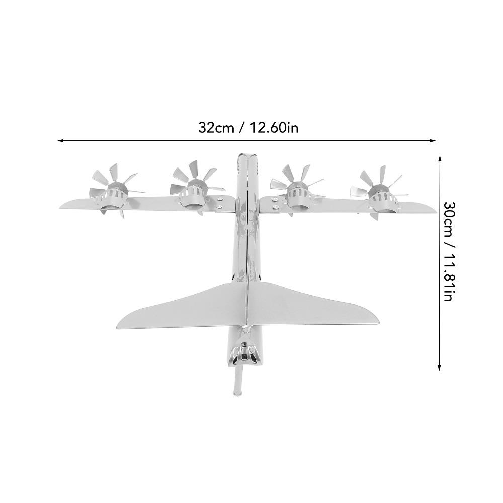 8pcs Iron Metal Wind Spinner Silver Garden Windmill Decor Airplane Windmill  Garden Yard Patio