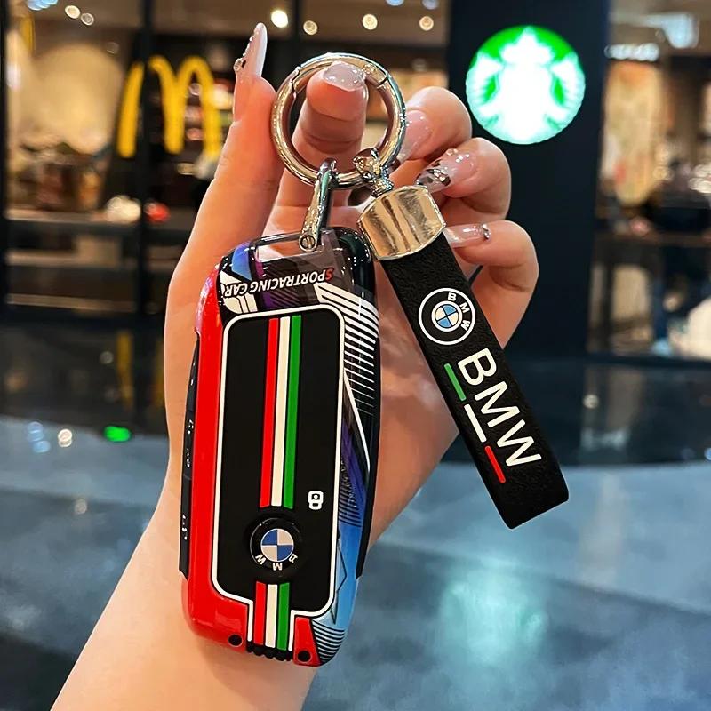 For BMW I7 X7 G07 LCI IX I20 X1 U11 7 Series G70 G09 XM U06 G81 M3 2023 TPU Car Key Case Cover Shell Fob Protector Keyless EV2