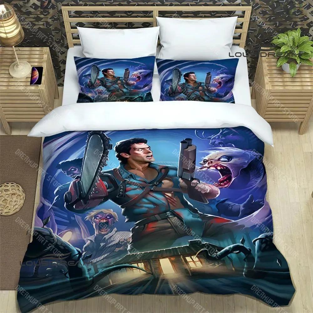 Set Biancheria da Letto Stampata The Evil Dead Set di Articoli Raffinati Copripiumino Set Piumone Letto Set Biancheria da Letto Lussuoso Regalo di Compleanno