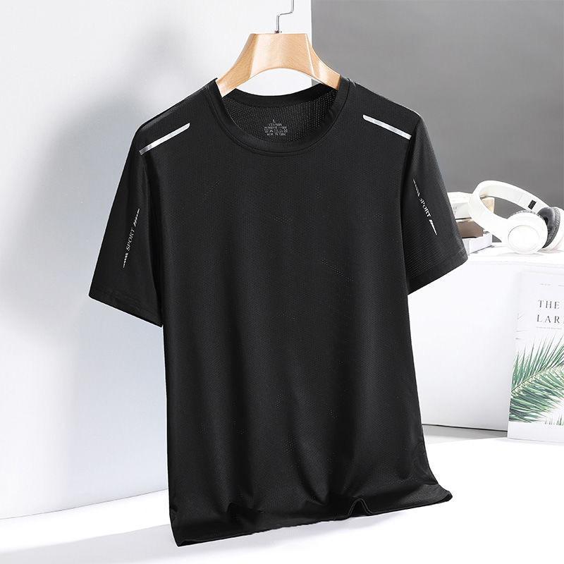 Men's Ice Silk Quick-Dry Short Sleeve Tee