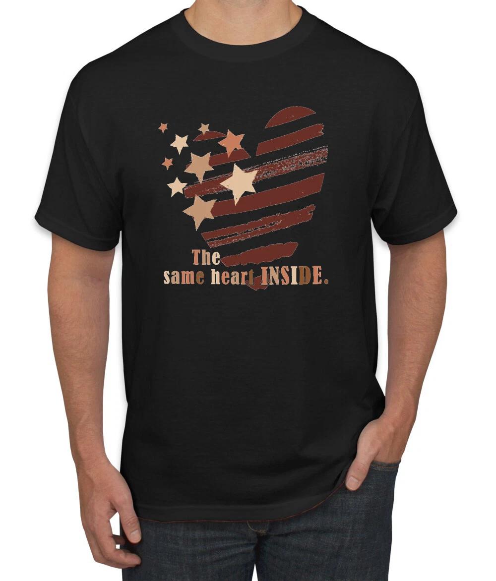 The Same Heart Inside Black History Month Men Graphic T- Shirt 3XL