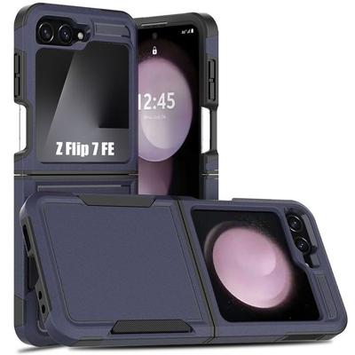 Protective Case - BOOLING - for Samsung Galaxy Z Flip 7 FE - Shockproof - Scratch-Resistant - Navy Blue