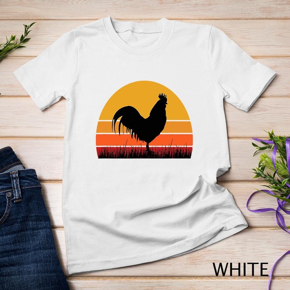 

Rooster Chicken Black Orange Yellow Farm Farmer Farming T-Shirt Unisex T-shirt XL
